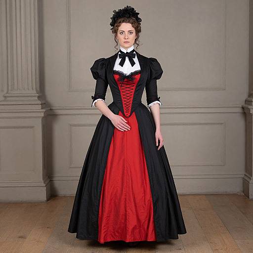 Victorian Woman in Elegant Dress