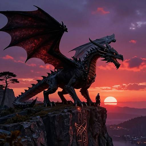 Targaryen Dragon at Sunset Cliff