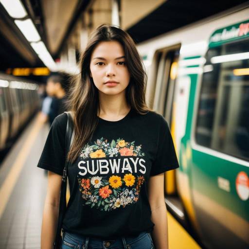 Young Woman on Subway Platform