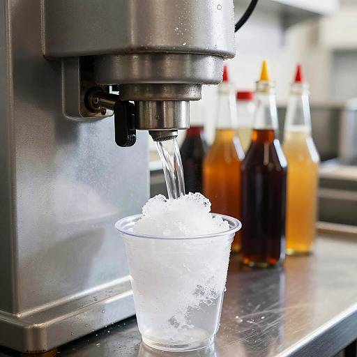 Photorealistic Raspados Machine Close-Up