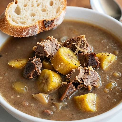 Hearty Venezuelan Soup with Bread