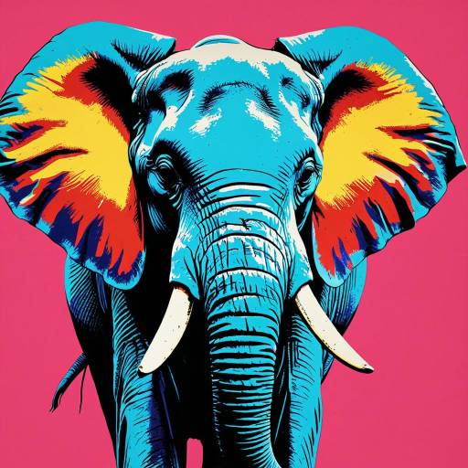 Pop Art Elephant Portrait