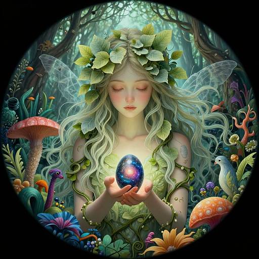 Mystical Nymph with Dragonfly-Eye View