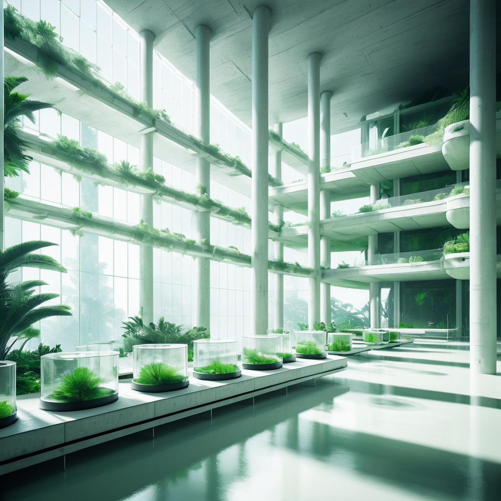 Futuristic Sci-Fi Algae Research Lab Design