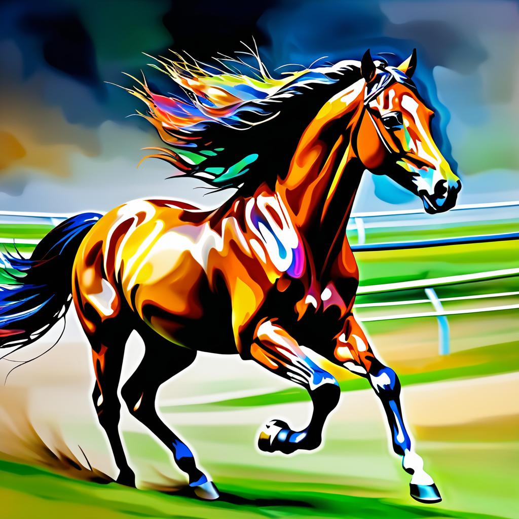 Dynamic Expressionism: Running Horse Art