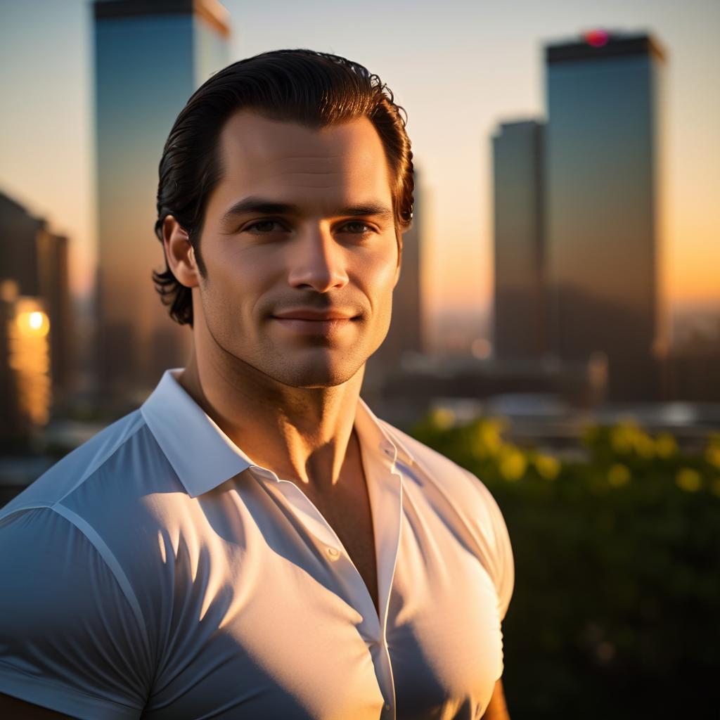 Cinematic Superman Portrait of Henry Cavill