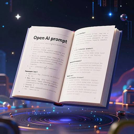 Cosmic AI Prompt Book Artwork