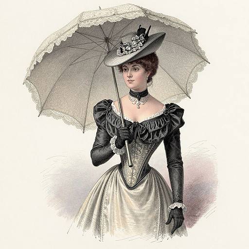 Victorian Elegance with S-Bend Corset