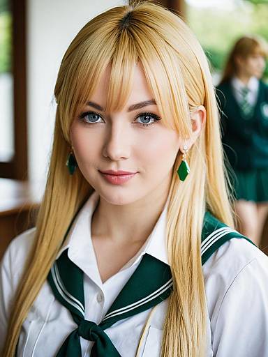 Lifestyle costume photo of Aihara yuzu. Cosplay clothes