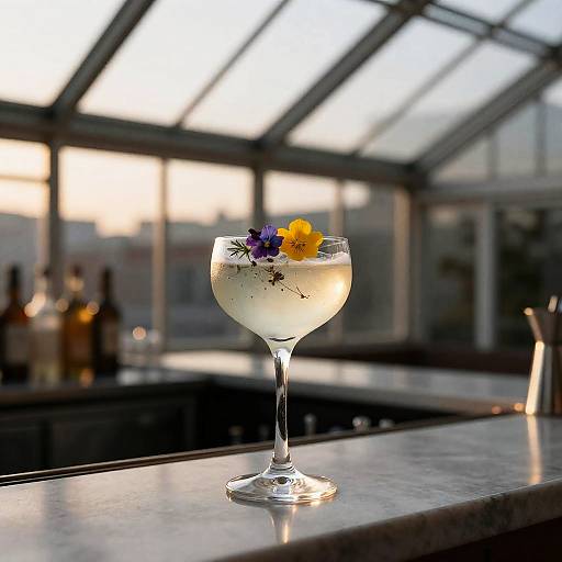 Rooftop Greenhouse Herb Gin Cocktail