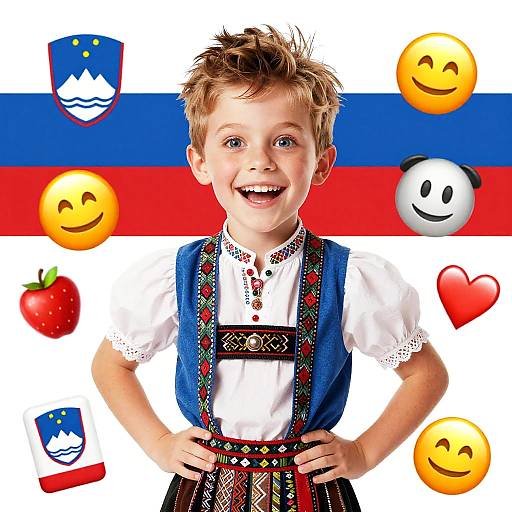 Cheerful Slovenia Femboy Meme Art