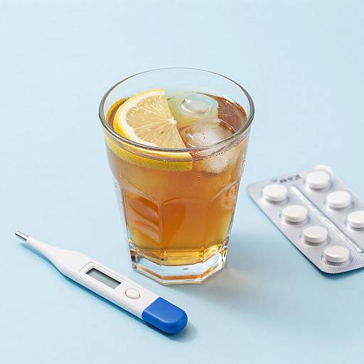 Refreshing Iced Tea and Wellness Setup