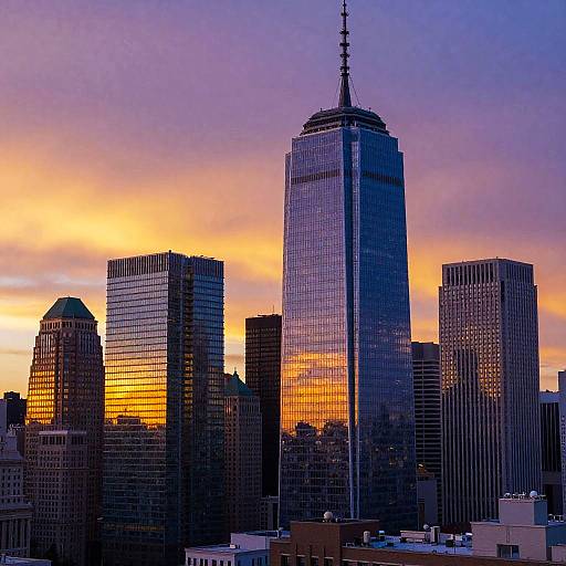 Urban Skyline Sunset Coloring Pages