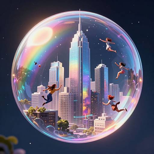 Luminous Bubble City of Dreams