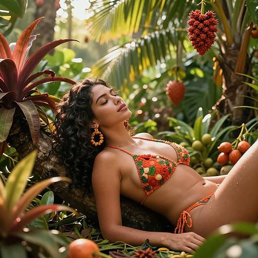 SpicyBBW in Tropical Garden Serenity