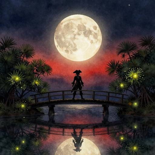 Pirate Queen Under Oversized Moon