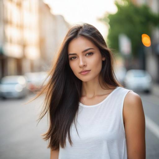 Young Woman Portrait on City Street