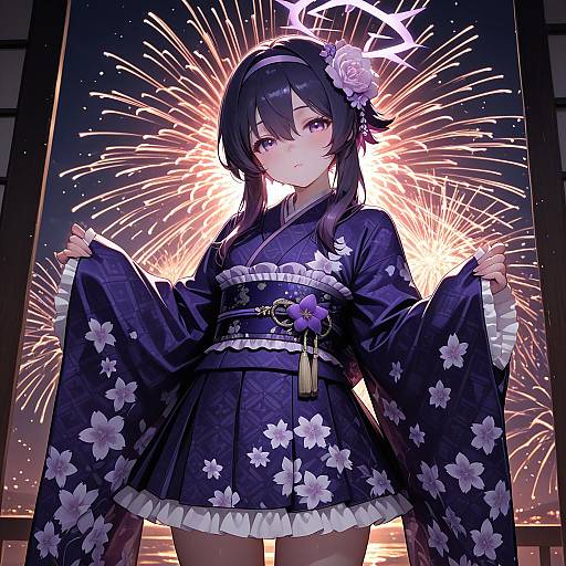 Illustration of Haruka (new year) (blue archive), blue archive in the style of Kirigakure (kirigakure tantei jimusho)