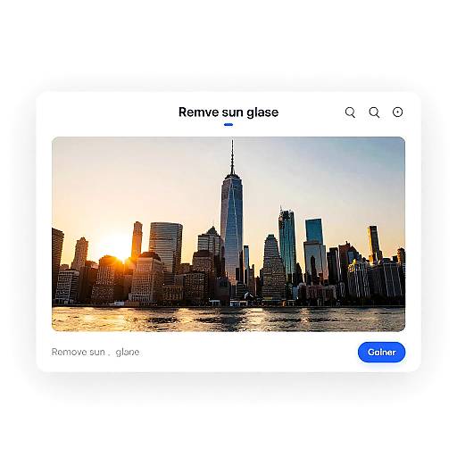 Remove Sun Glare from City Photo