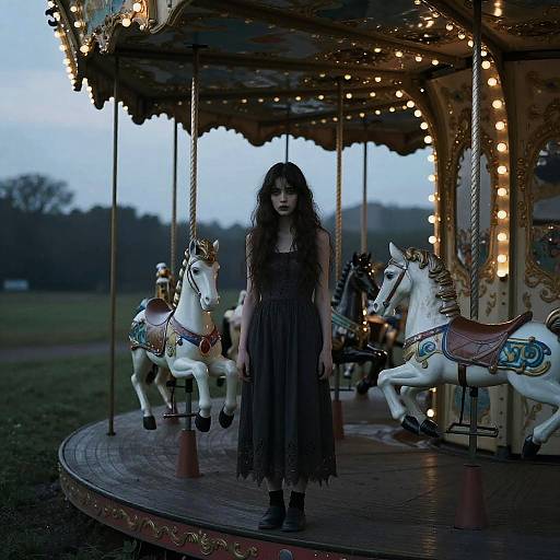 Twilight Carousel: The Circus-Worn Melancholic Ghost