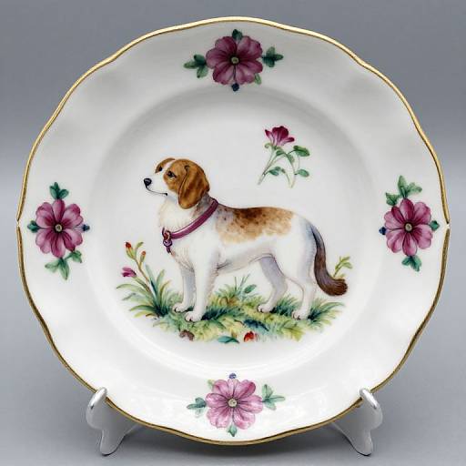 Antique Coalport Convulvulus Floral Plate