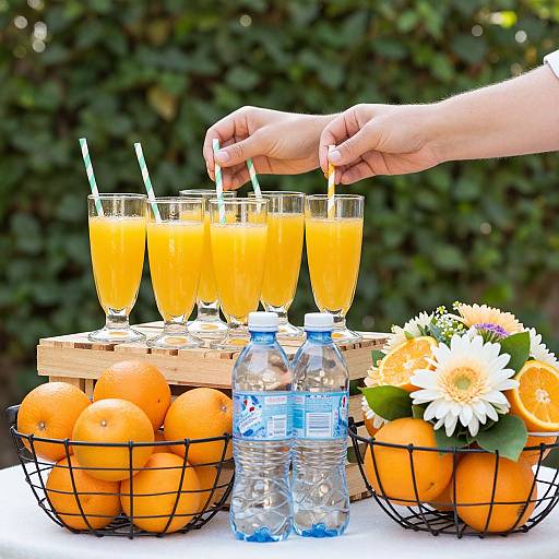 Vibrant Outdoor Drink Station Setup
