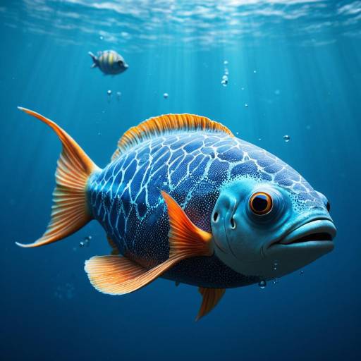 Playful Triggerfish in Underwater Scene Playful Triggerfish in Underwater Scene