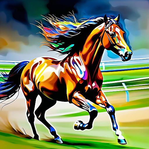 Dynamic Expressionism: Running Horse Art