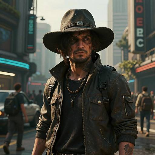 Dystopian Cyberpunk Street Artist