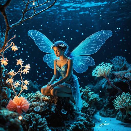 Azure Water Nymph in Enchanted Coral Reef