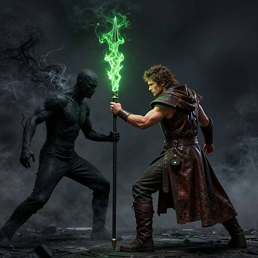 Epic Duel: Fire Spear vs. Smoke