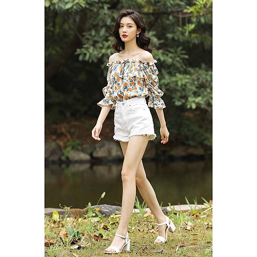 Athletic Woman in Summer Woodland