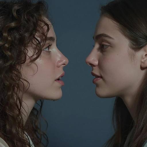 Intimate Close-Up of Two Women