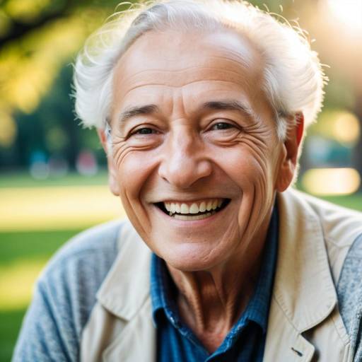 Smiling Elderly Man Outdoors