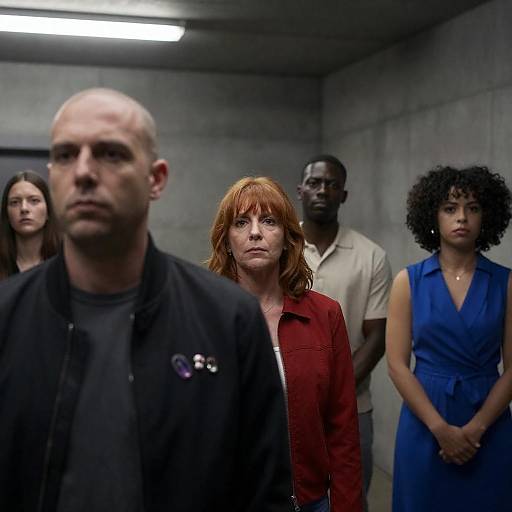 Intense Expressions in Dimly Lit Room