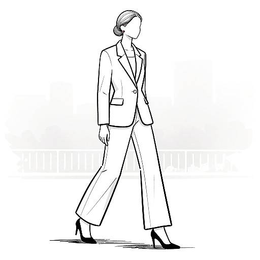 Minimalist Chic Woman in Structured Blazer