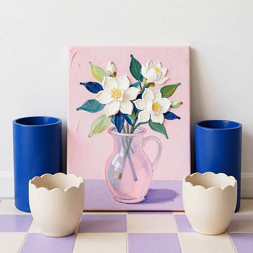 Memphis-Inspired Gardenia Still Life