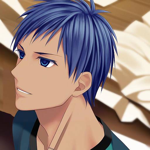 Illustration of Aomine daiki, kuroko no basuke in the style of Tukino neru