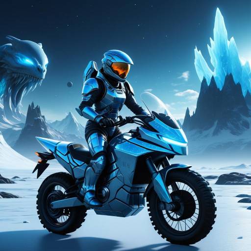 Futuristic Space Explorer on Bioluminescent Dragon Futuristic Space Explorer on Bioluminescent Dragon