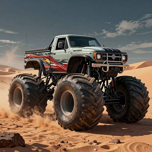 Hyper Realistic Monster Truck Illustration