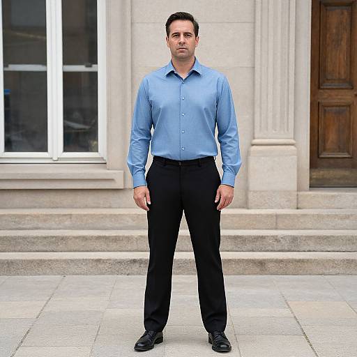 Working Man in Blue Shirt Costume