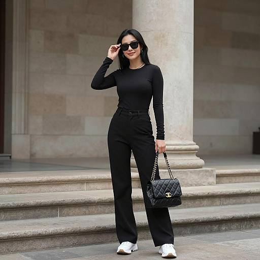 Stylish Woman in Elegant Indoor Setting