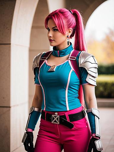 Lifestyle costume photo of Arche klein. Cosplay clothes