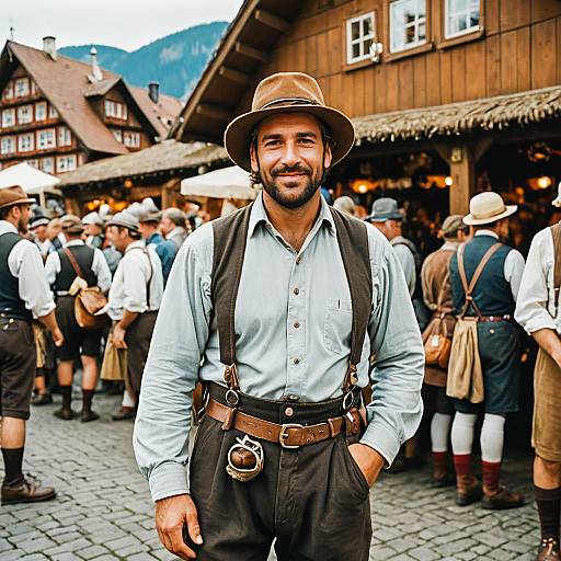 Traditional Oktoberfest Outfit in Square Format
