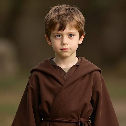 Young Boy in Brown Robe