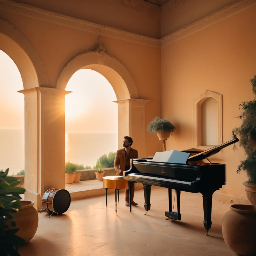 Musicians in a Rustic Sicilian Villa