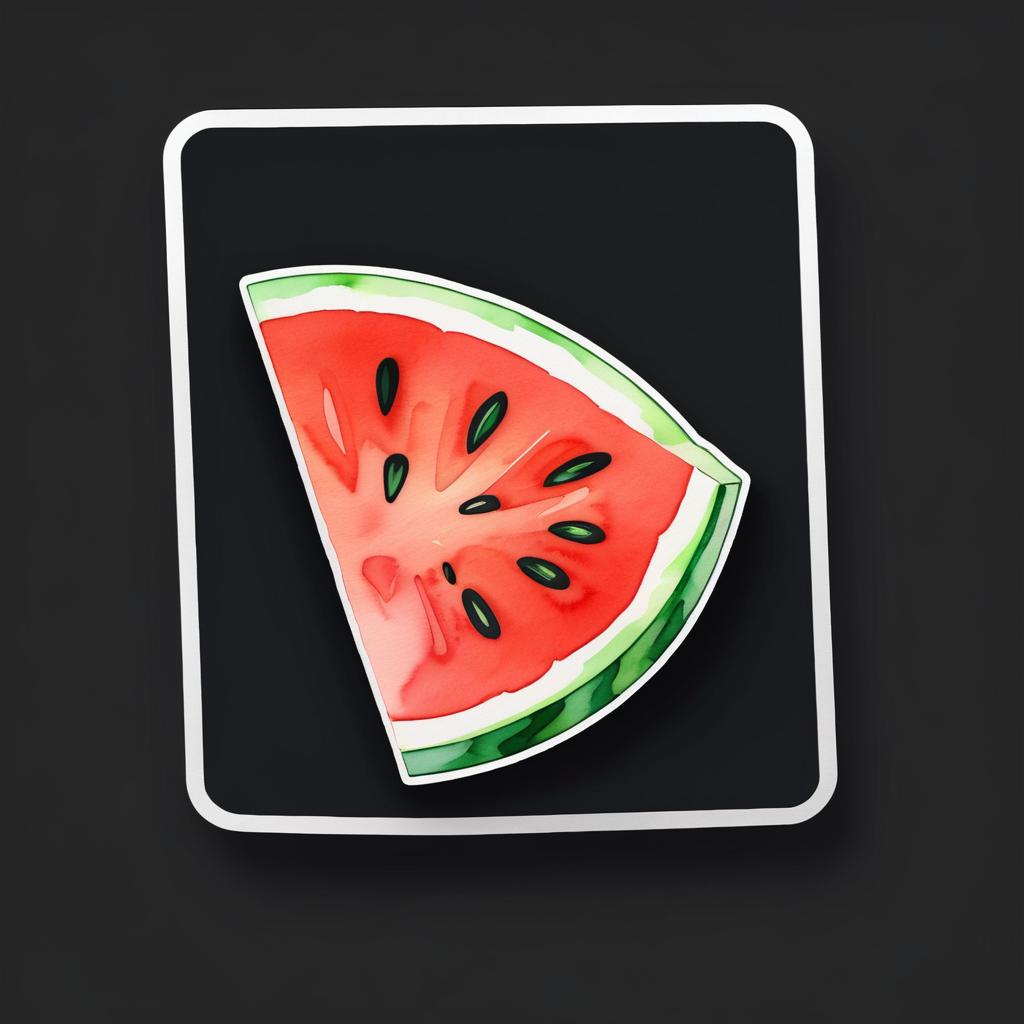 Watermelon Slice Sticker Design Art