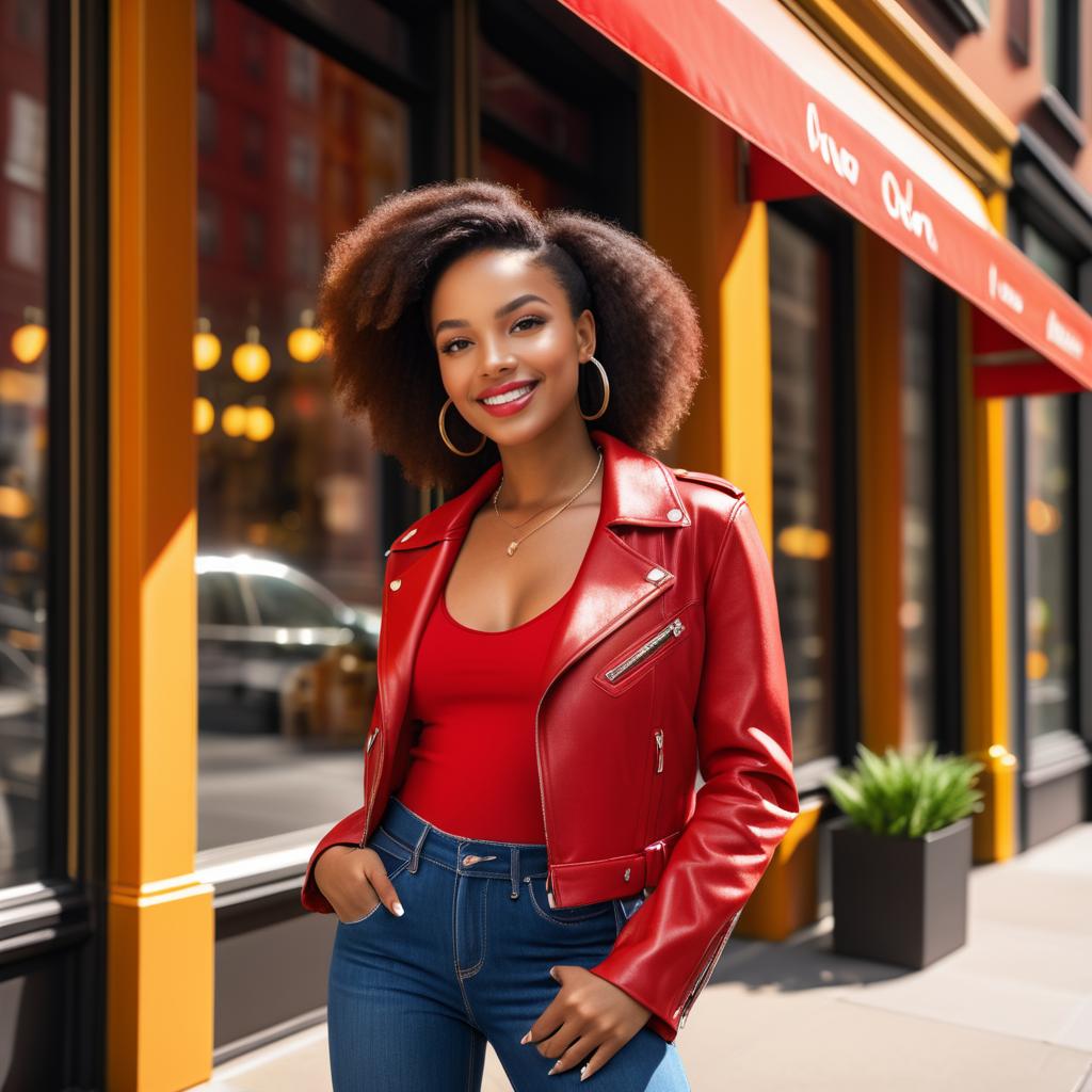 Chic Black Woman in Trendy NYC Scene