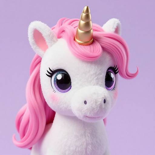 Whimsical Unicorn Plush with Sparkly Eyes
