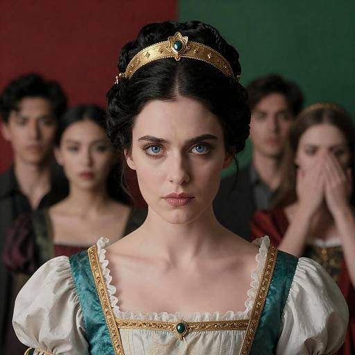 Renaissance Elegance with Intense Expression